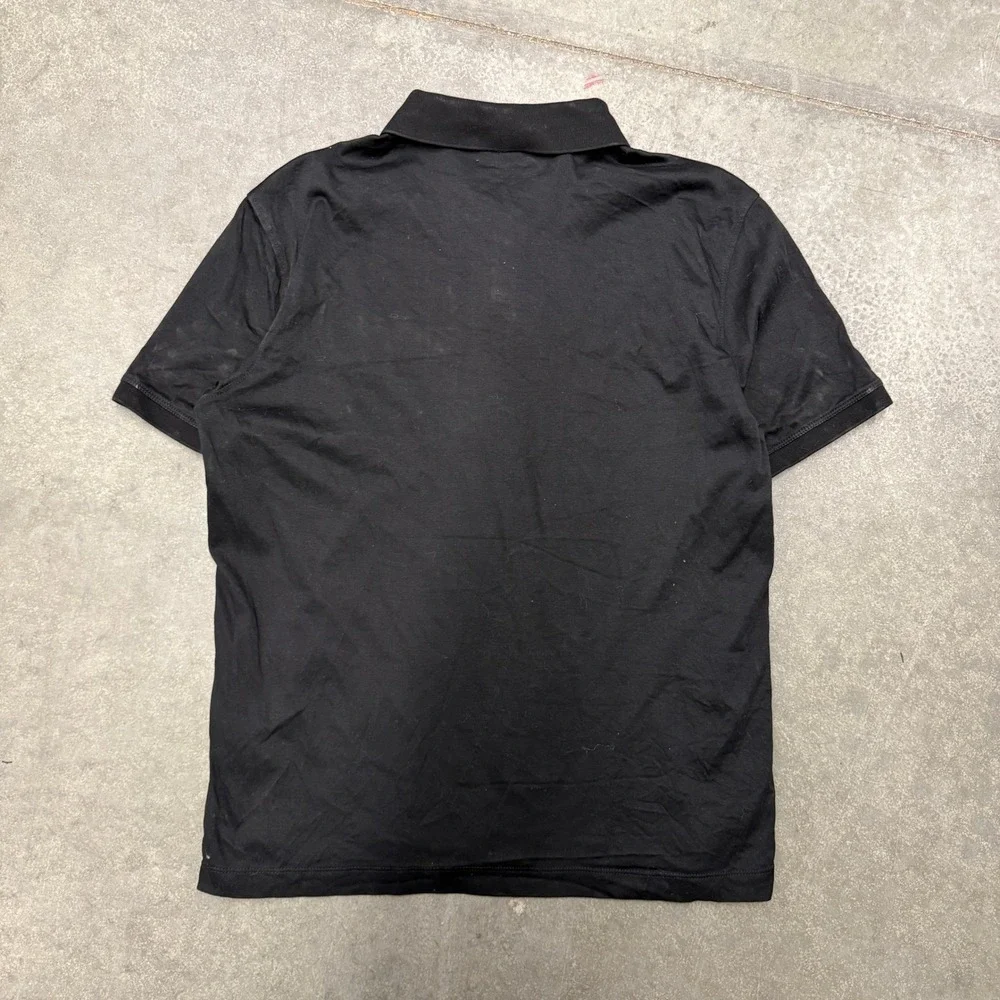 Banana Republic Mens Luxe Touch Performance Polo Shirt Black Short Sleeve Medium